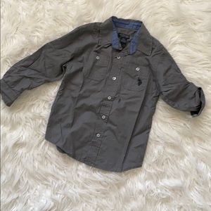 Lightly worn boy button down shirt.